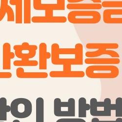 전세보증금 반환보증 확인 방법, 집주인 돈 안 돌려줄 때 대처법 대공개