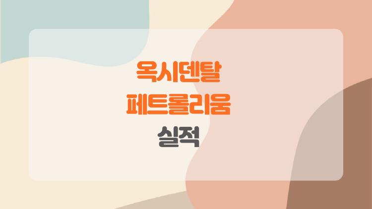 옥시덴탈 페트롤리움 실적 터졌다, 버핏이 사랑하는 비밀