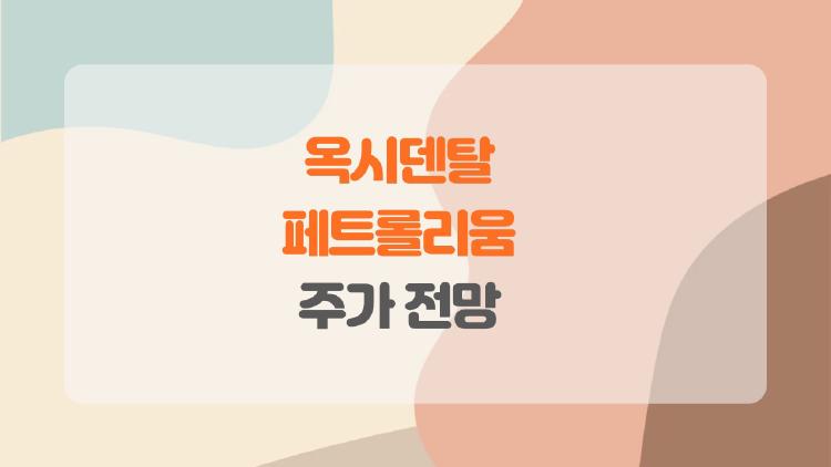 옥시덴탈 페트롤리움 주가 전망, 버핏 믿고 사면 대박 날까