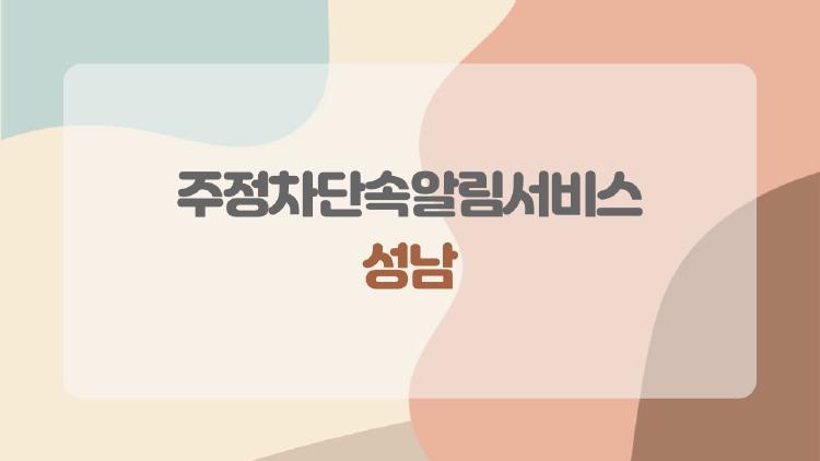 주정차단속알림서비스 성남, 문자 안 받으면 과태료 진짜 안 날까?