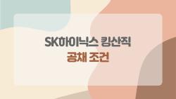 SK하이닉스 킹산직 공채 조건, 고졸만 노려라? 7억 성과급 집 한채 산다