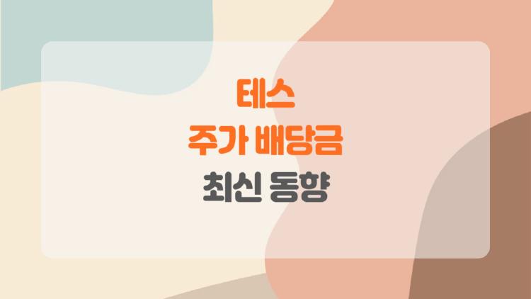 테스 주가 배당금